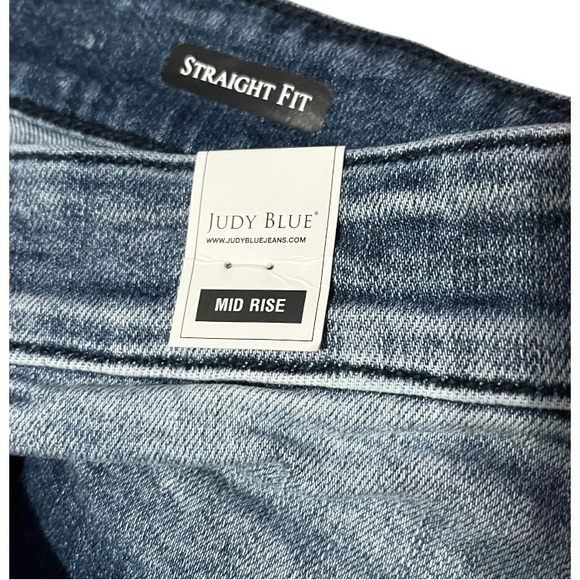 Judy Blue Susie Distressed Straight Mid-Rise Jeans Plus Size 14W NWT - Picture 5 of 16